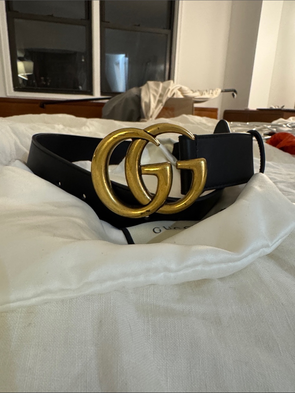 Gucci marmont GG belt